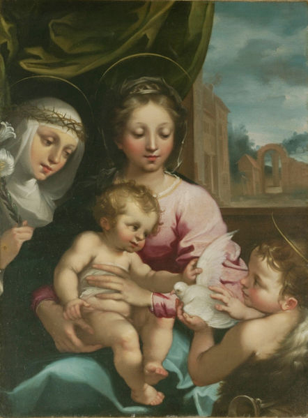Virgin and Child with the Young Saint John the Baptist and Saint Catherine of Siena
